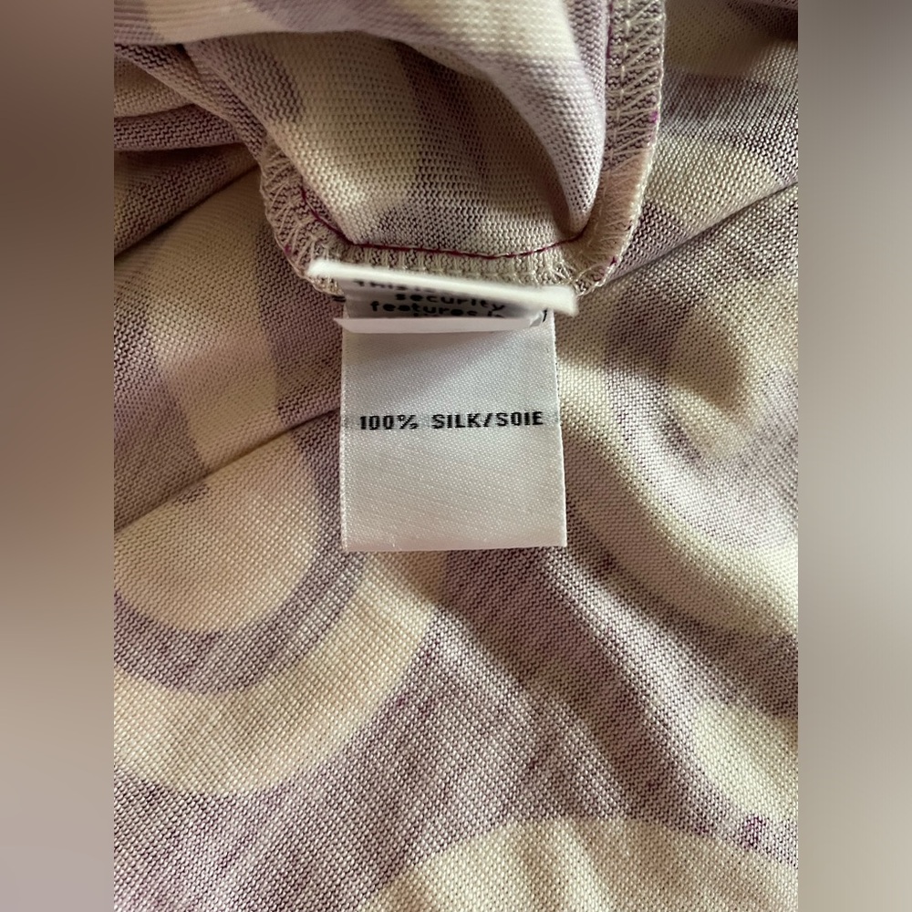 Diane von Furstenberg Reina Silk Jersey Dress Shift Purple Long Sleeve Sz 8 EUC - Picture 11 of 11